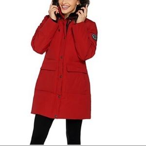 Arctic Expedition Quilted Down Coat with Removable